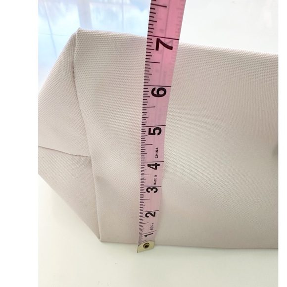 Nordstrom Super Fresh Canvas Tote Cream Beige Reusable Shopping Mini Lunch Bag - Picture 6 of 9